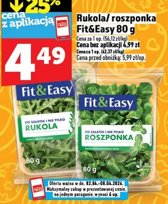 Rukola / roszponka Fit&Easy promocja w TOPAZ
