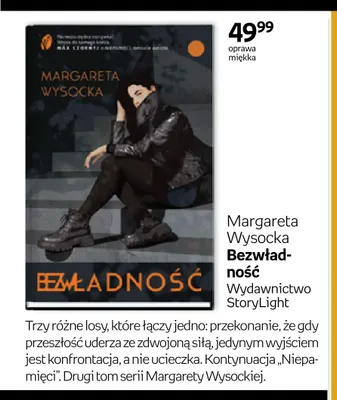 Książka Bezwładność Margareta Wysocka promocja w Empik