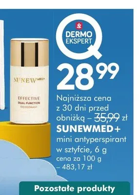 Mini antyperspirant w sztyfcie Sunewmed+ promocja w Super-Pharm