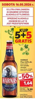 Piwo HARNAŚ jasne pełne 5,8% alk. promocja w Kaufland
