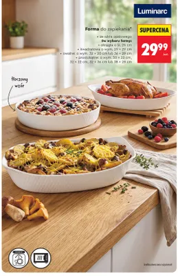 Forma do zapiekania okrągła Luminarc śr. 26 cm promocja w Biedronka