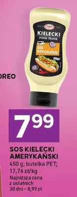 Sos amerykański Kielecki Food Truck butelka PET promocja w Stokrotka