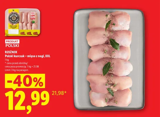 Polski kurczak - mięso z nogi XXL Rzeźnik promocja w Lidl