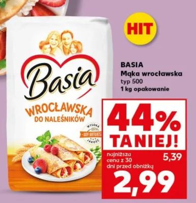 Mąka wrocławska typ 500 promocja w Kaufland