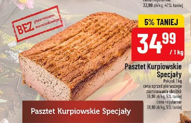 Pasztet Kurpiowskie Specjały promocja w POLOmarket
