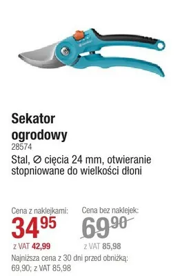 Sekator ogrodowy Gardena promocja w Selgros