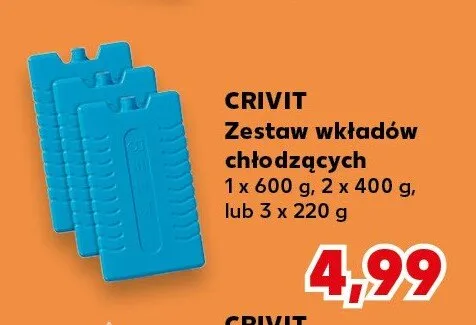 Zestaw wkładów chłodzących CRIVIT promocja w Kaufland