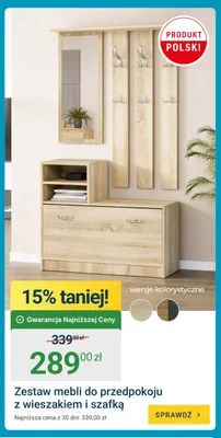 Zestaw mebli do przedpokoju z wieszakiem i szafką promocja w ERLI