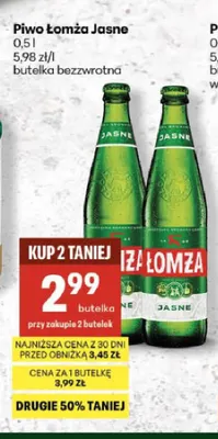 Piwo Łomża promocja w Delikatesy Centrum