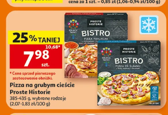 Pizza na grubym cieście Bistro Pizza Podlasiak Proste Historie promocja w Auchan