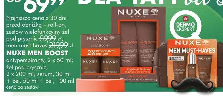 Zestaw kosmetyków Nuxe Men Boost promocja w Super-Pharm