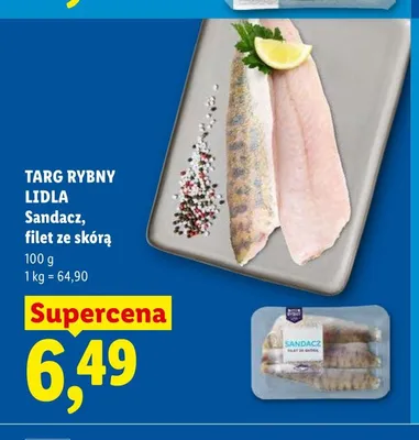 Sandacz filet ze skórą Targ Rybny Lidla promocja w Lidl