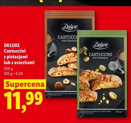 Cantuccini z orzechami Deluxe promocja w Lidl