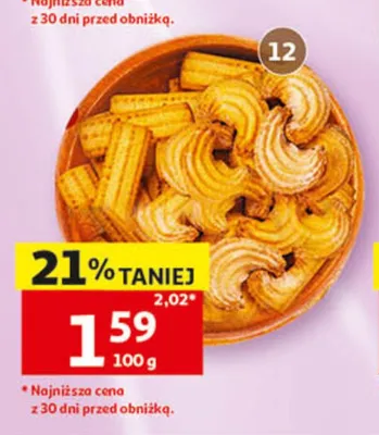 Ciastka Złotokłos rogaliki z cukrem promocja w Auchan