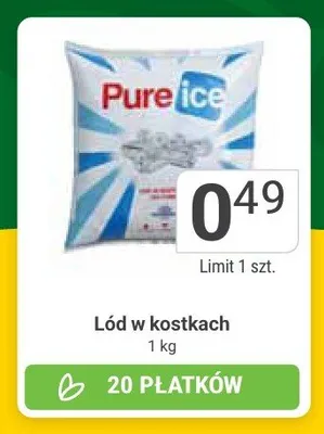 Lód w kostkach promocja w Stokrotka