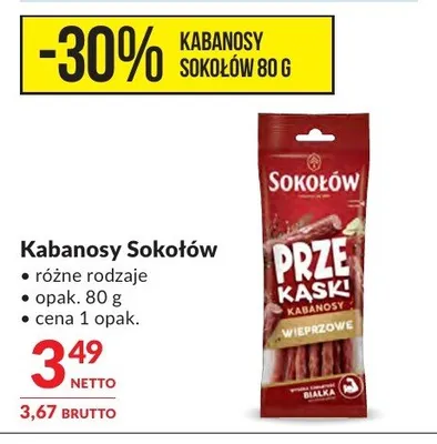 Kabanosy Sokołów promocja w Makro