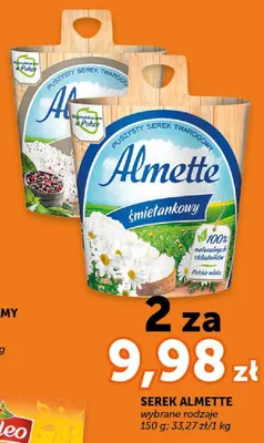 Puszysty serek twarogowy śmietankowy Almette promocja w Groszek
