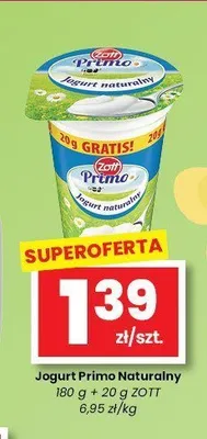 Jogurt Primo Naturalny Zott promocja w emma MARKET