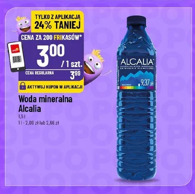 Woda mineralna Alcalia promocja w POLOmarket