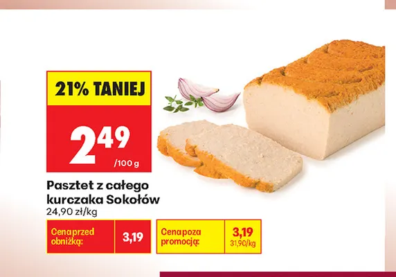 Pasztet z całego kurczaka Sokołów promocja w Biedronka