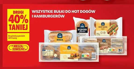 Bułki do hot dogów i hamburgerów Pano promocja w Biedronka