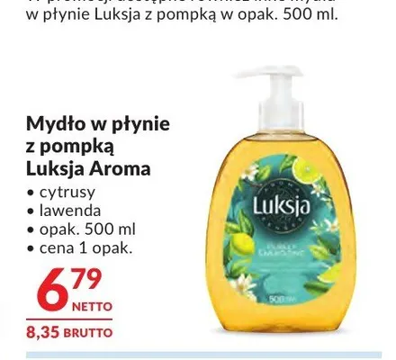 Mydło w płynie z pompką Luksja Aroma lawenda promocja w Makro