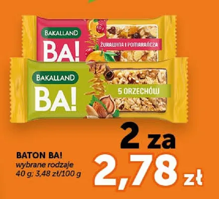 Baton Bakalland BA! Żurawina i pomarańcza promocja w ABC
