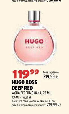 Woda perfumowana Hugo Boss Deep Red promocja w Drogerie Natura