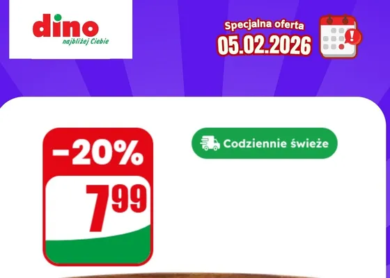 Specjalna oferta na 05.02.2026 - promocje spoza gazetki, strona 1 promocja w Dino