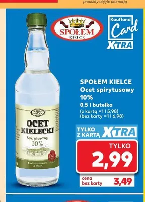 Ocet spirytusowy 10% Społem Kielce promocja w Kaufland