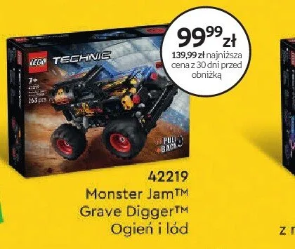Klocki LEGO Technic 42219 Monster Jam Grave Digger Ogień i lód promocja w Dzień Dziecka
