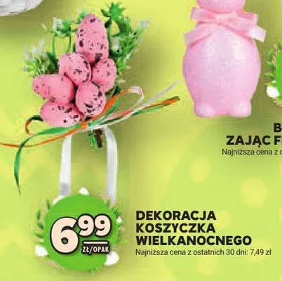 Dekoracja koszyczka wielkanocnego promocja w Stokrotka