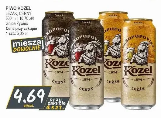 Piwo Kozel Ležák promocja w Słoneczko