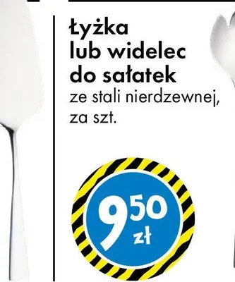 Łyżka lub widelec do sałatek ze stali nierdzewnej promocja w Tedi