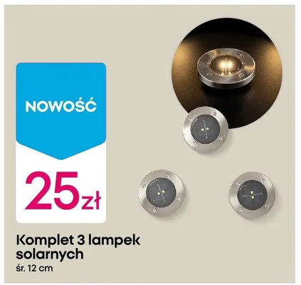 Komplet 3 lampek solarnych promocja w Pepco