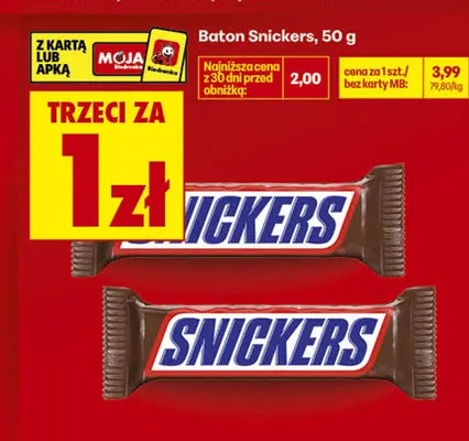 Baton Snickers promocja w Biedronka