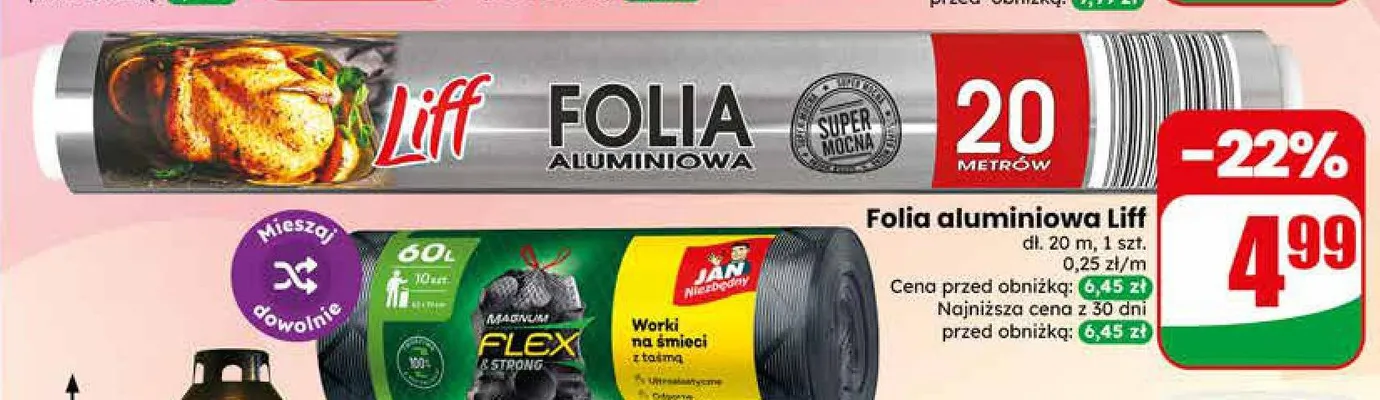 Folia aluminiowa Liff 20 m promocja w Dino