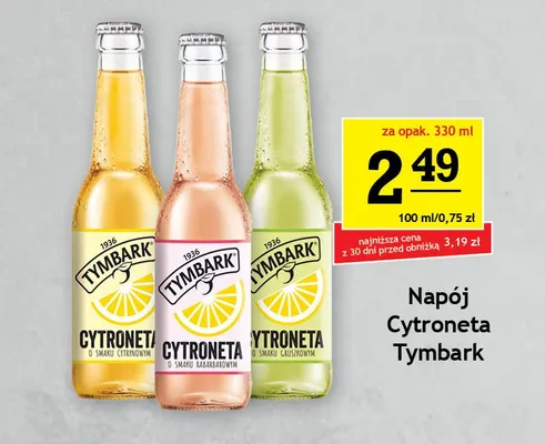 Napój Cytroneta Tymbark o smaku rabarbarowym promocja w Gram Market