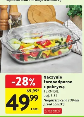 Naczynie żaroodporne z pokrywką promocja w Intermarche