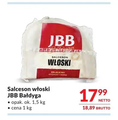 Salceson włoski JBB Bałdyga promocja w Makro