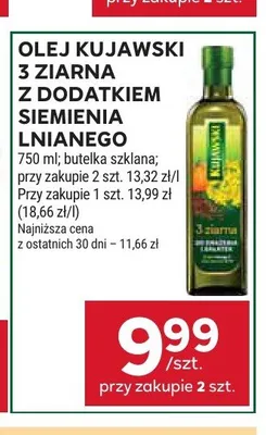 Olej Kujawski 3 ziarna z dodatkiem siemienia lnianego promocja w Stokrotka