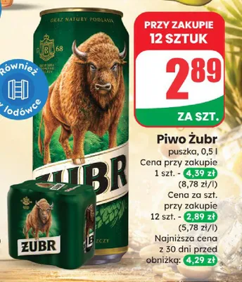 Piwo Żubr promocja w Dino