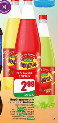 Napój gazowany oranżada Hellena oryginalny smak promocja w Dino
