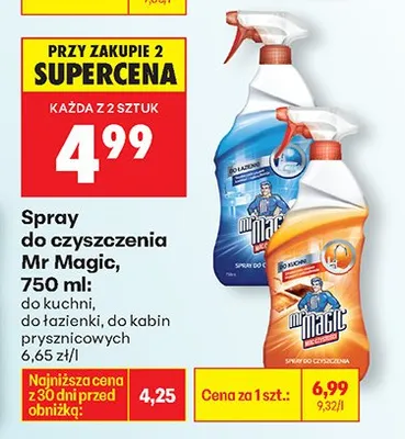 Spray do czyszczenia do kuchni, do łazienka, do kabin prysznicowych promocja w Biedronka