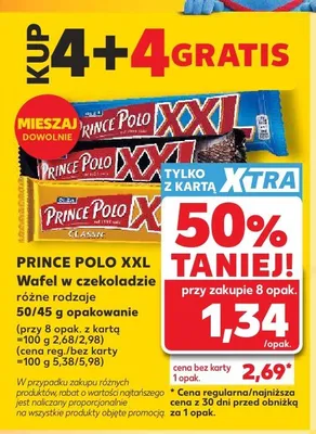 Wafel w czekoladzie Prince Polo Orzechowe XXL promocja w Kaufland