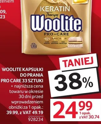 Kapsułki do prania Woolite Pro Care promocja w Selgros