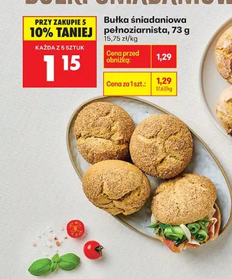 Bułka śniadaniowa pełnoziarnista promocja w Biedronka