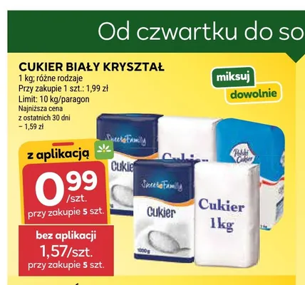 Cukier biały kryształ promocja w Stokrotka