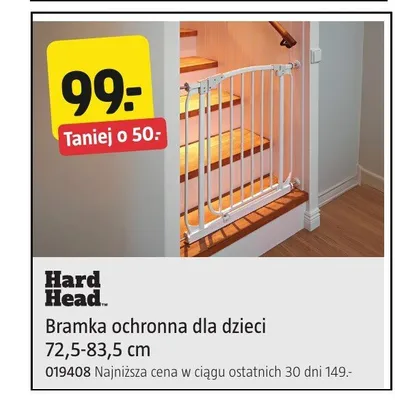 Bramka ochronna dla dzieci Hard Head promocja w Jula