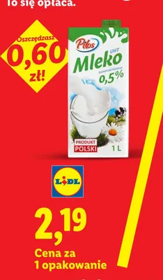 Mleko UHT 0,5% promocja w Lidl